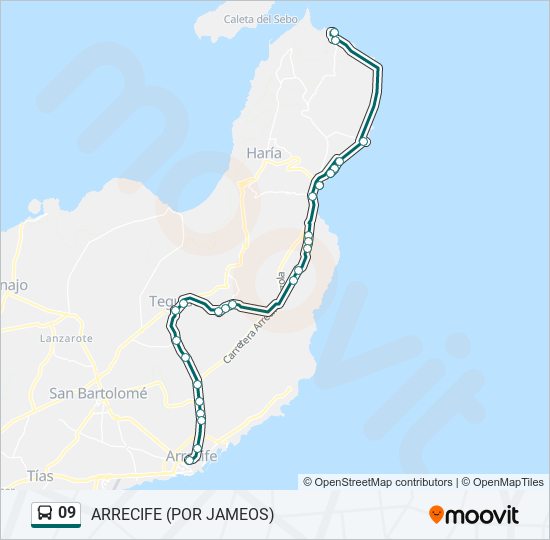 Mapa de 09 de autobús