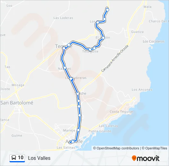 10 Bus Line Map