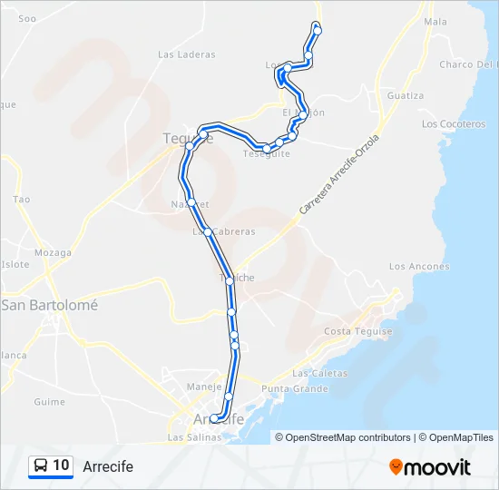 10 Bus Line Map