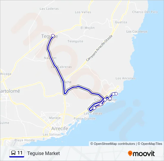 11 Bus Line Map