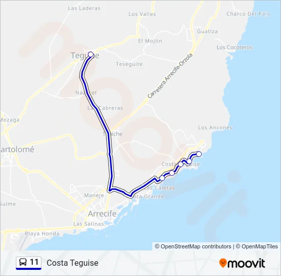 11 Bus Line Map