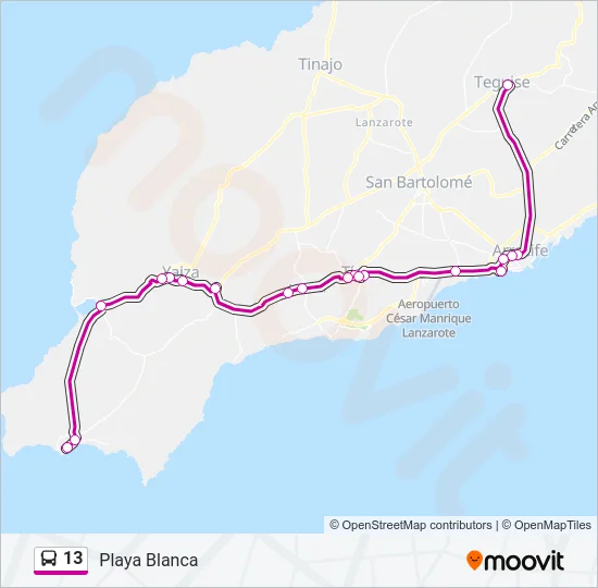 13 Bus Line Map