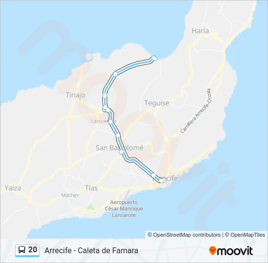 20 Bus Line Map