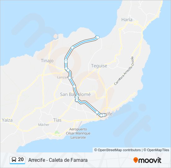 Mapa de 20 de autobús