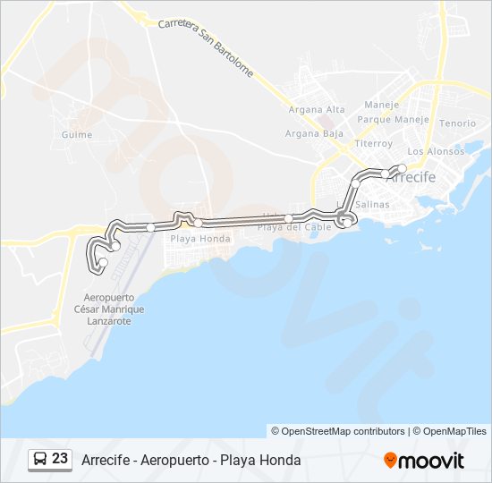 23 bus Line Map