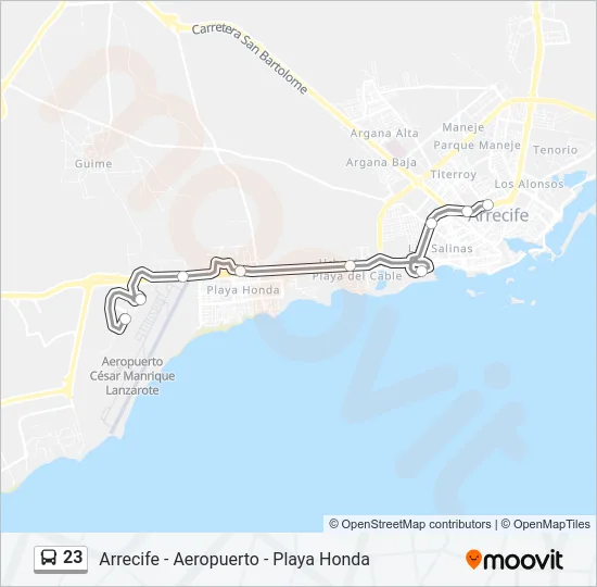 23 Bus Line Map