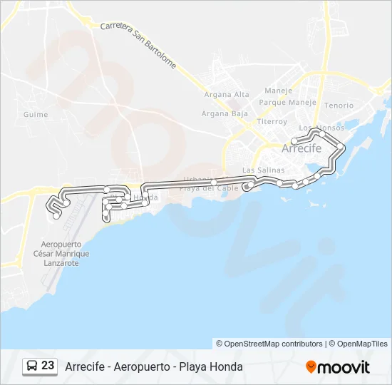 23 Bus Line Map