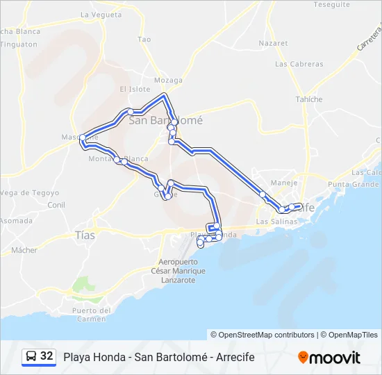 32 Bus Line Map