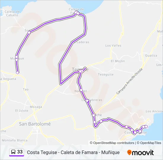 33 Bus Line Map