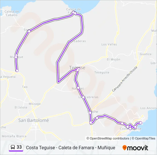 33 Bus Line Map