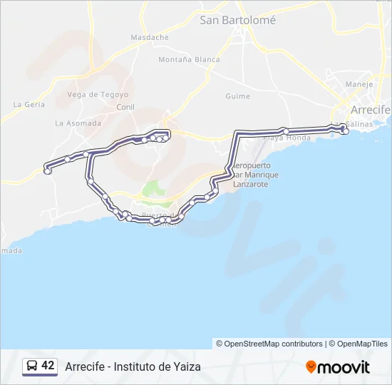 42 Bus Line Map