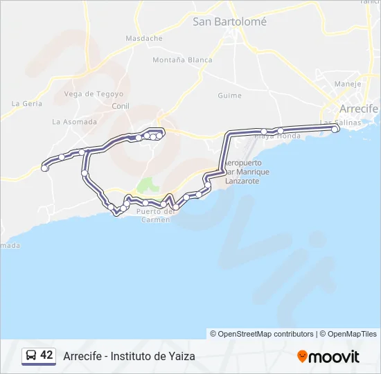 42 Bus Line Map