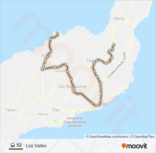 52 Bus Line Map