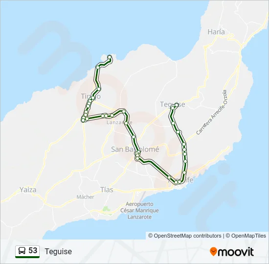 53 Bus Line Map