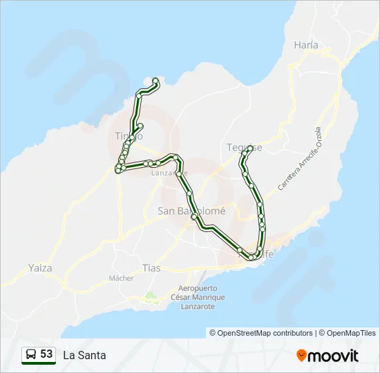 53 Bus Line Map