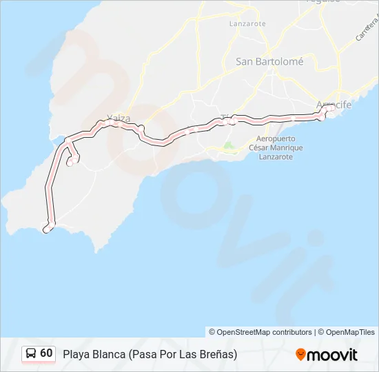 60 Bus Line Map