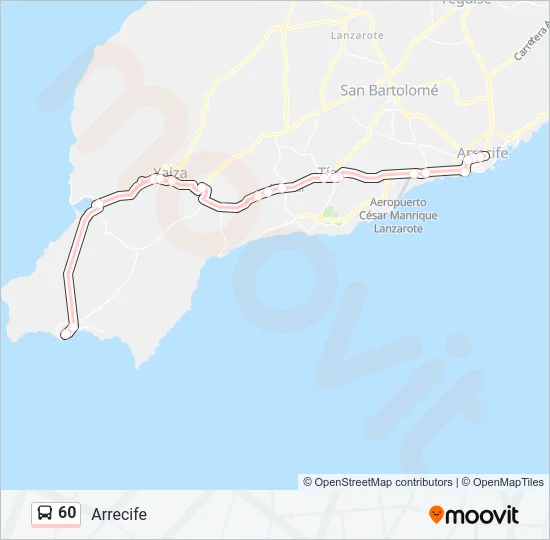 60 Bus Line Map