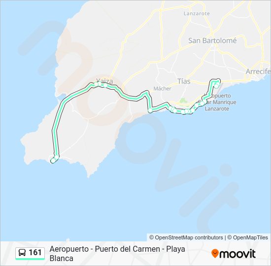 161 Route: Schedules, Stops & Maps - Playa Blanca (Updated)