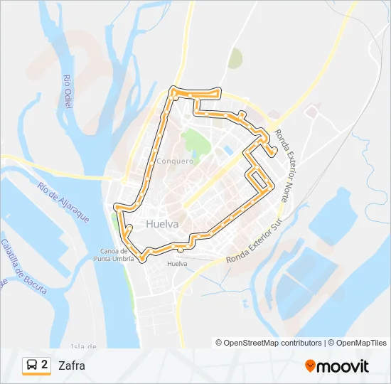 2 Bus Line Map