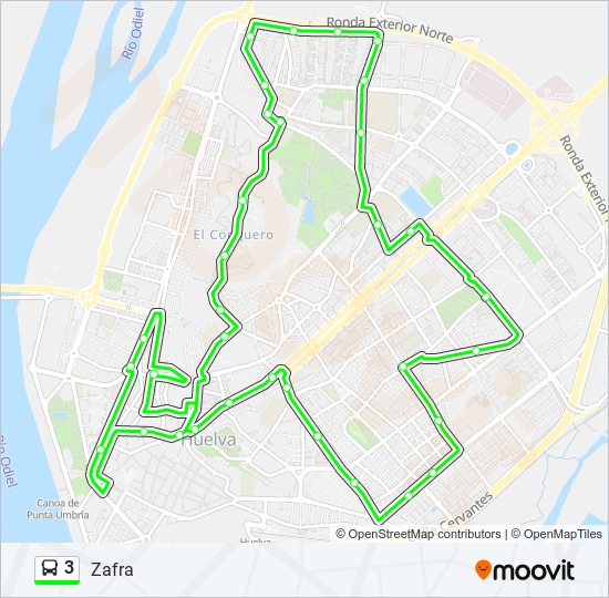 Mapa de 3 de autobús