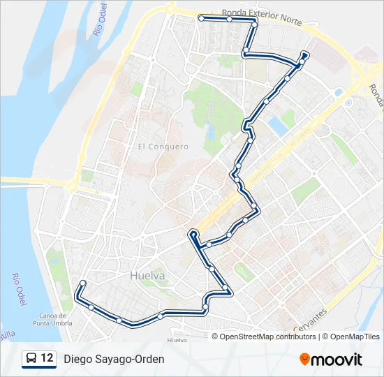 12 Bus Line Map
