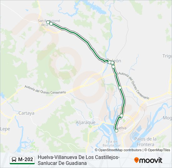 M-202 Bus Line Map
