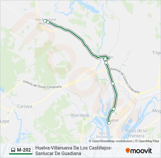 M-202 Bus Line Map