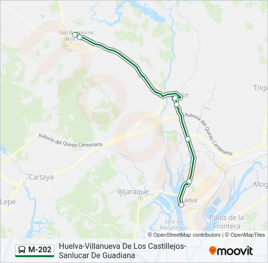 M-202 Bus Line Map