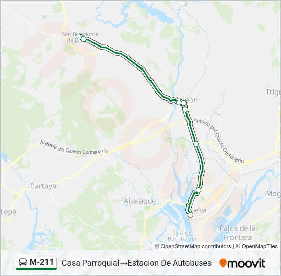 M-211 Bus Line Map