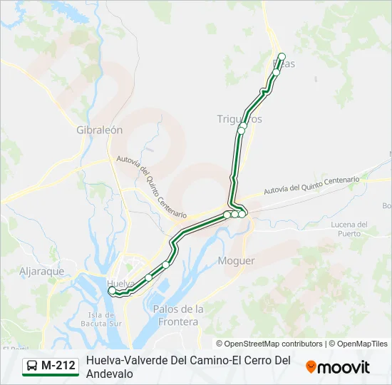 M-212 Bus Line Map