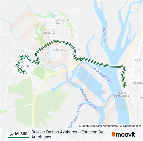 M-300 Bus Line Map