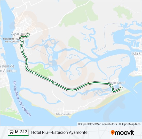 M-312 Bus Line Map