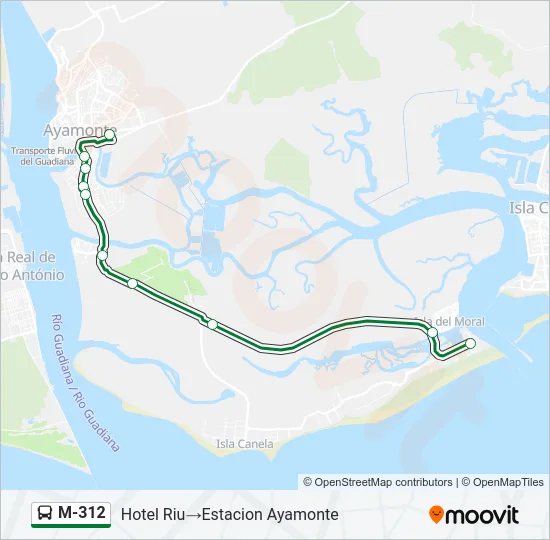 M-312 Bus Line Map