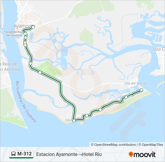 M-312 Bus Line Map
