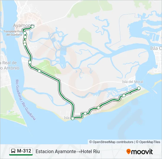 M-312 Bus Line Map