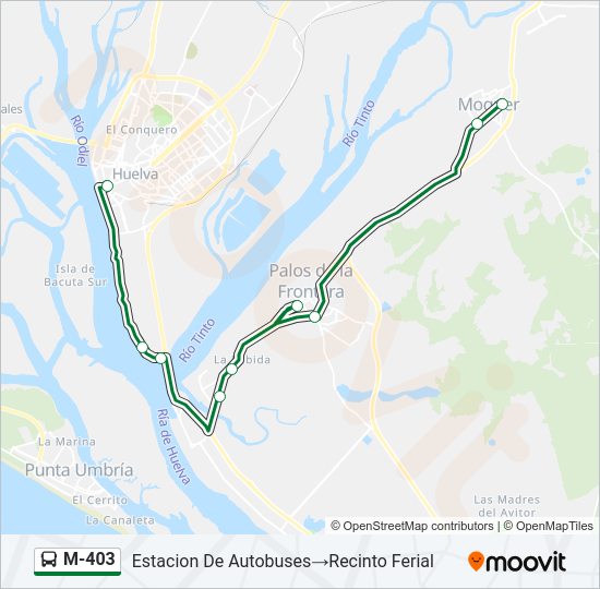 M-403 Bus Line Map