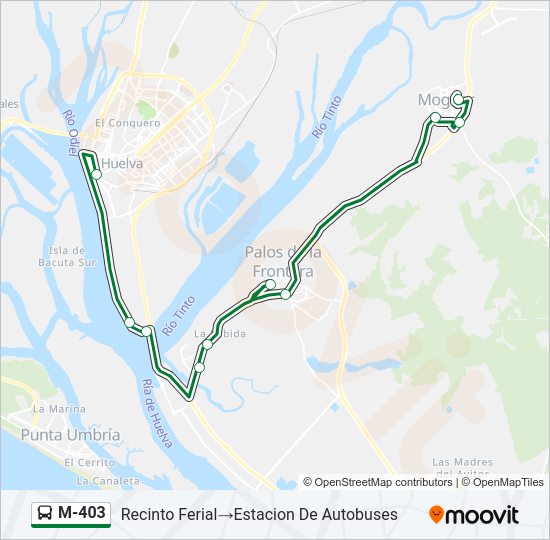 Mapa de M-403 de autobús