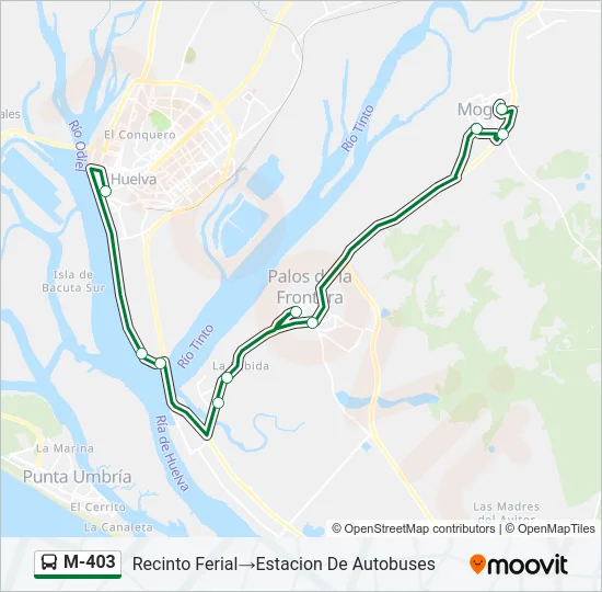 M-403 Bus Line Map