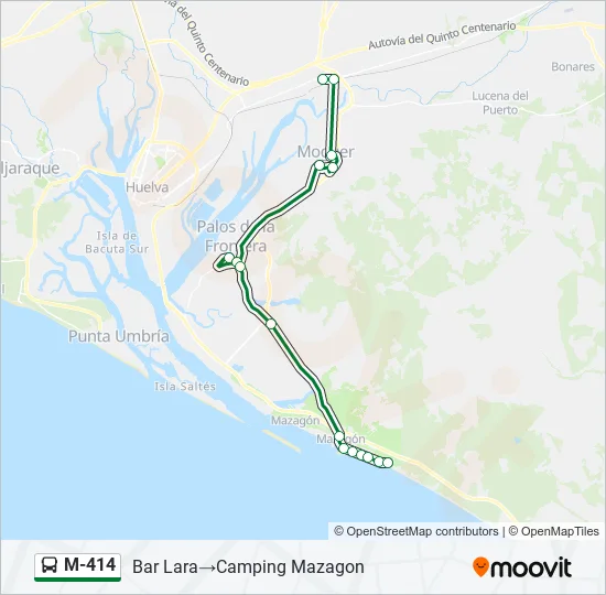 M-414 bus Mapa de línia
