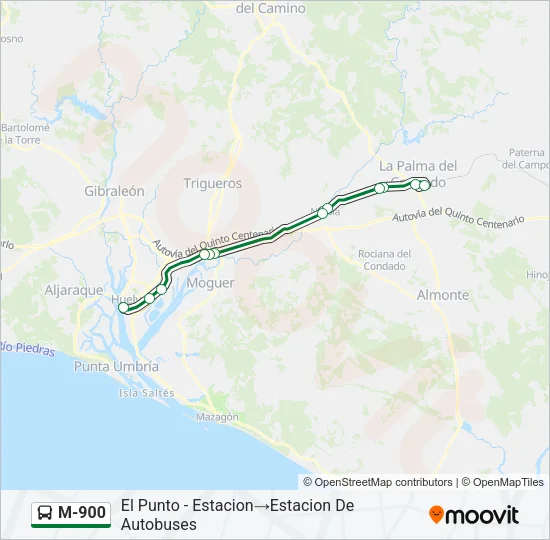 M-900 Bus Line Map