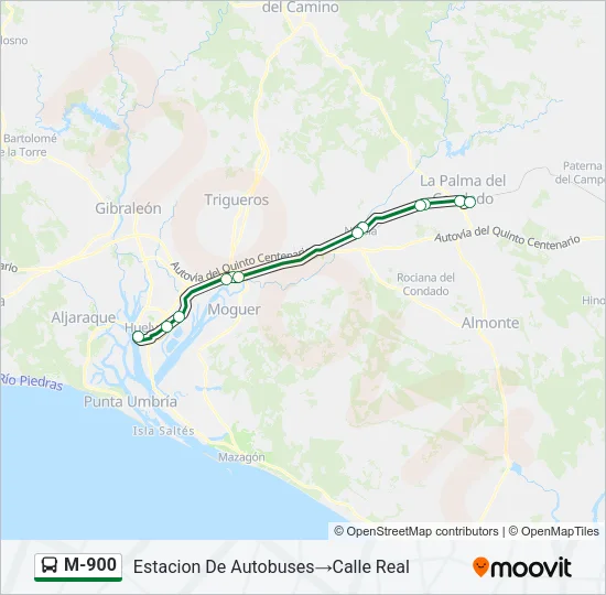 M-900 Bus Line Map