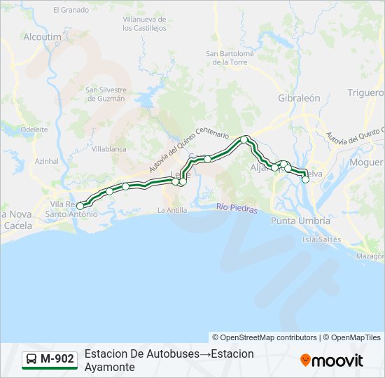 M-902 Bus Line Map