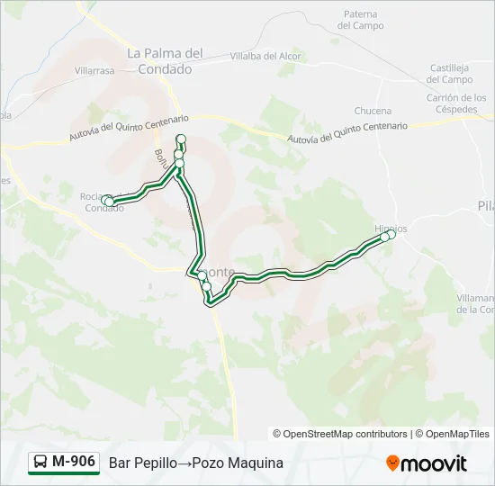 M-906 Bus Line Map