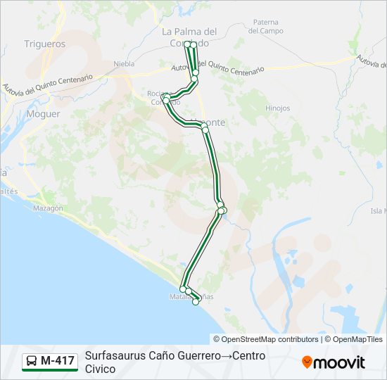 M-417 Bus Line Map