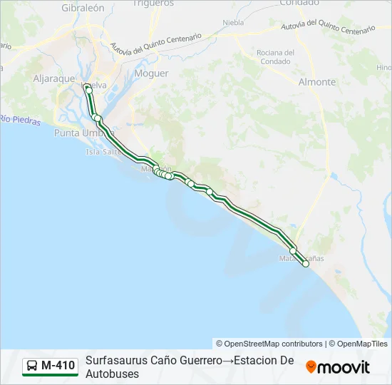 M-410 Bus Line Map
