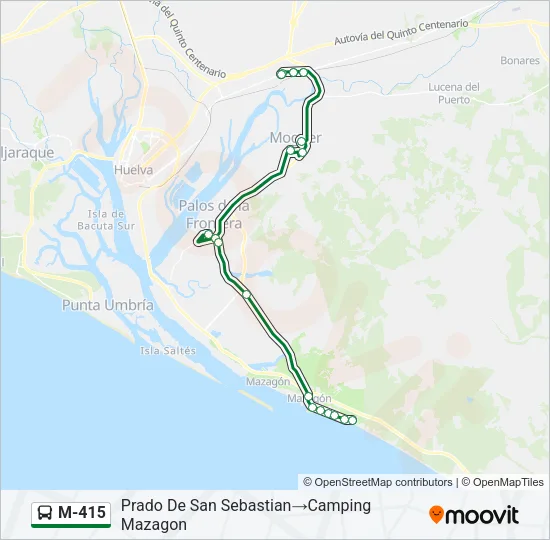 M-415 Bus Line Map