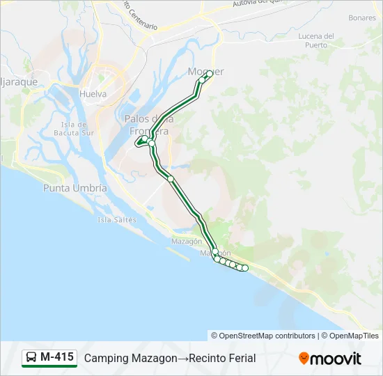 M-415 Bus Line Map