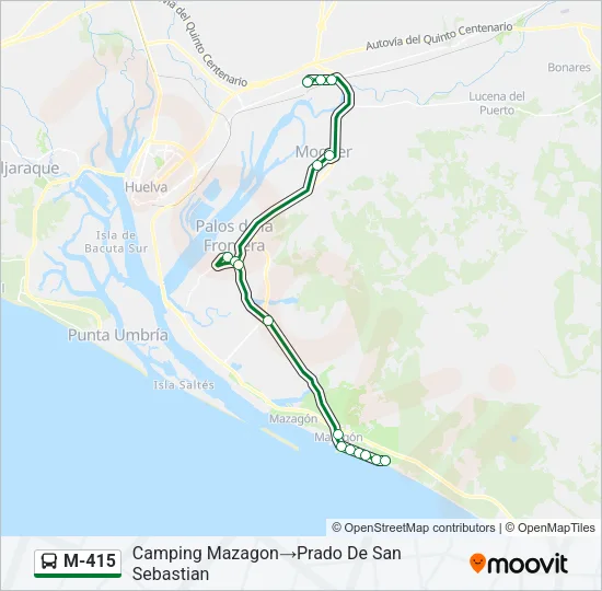 M-415 Bus Line Map