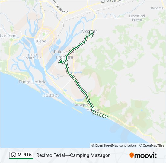 Mapa de M-415 de autobús