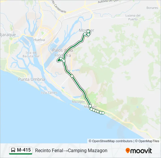 M-415 Bus Line Map